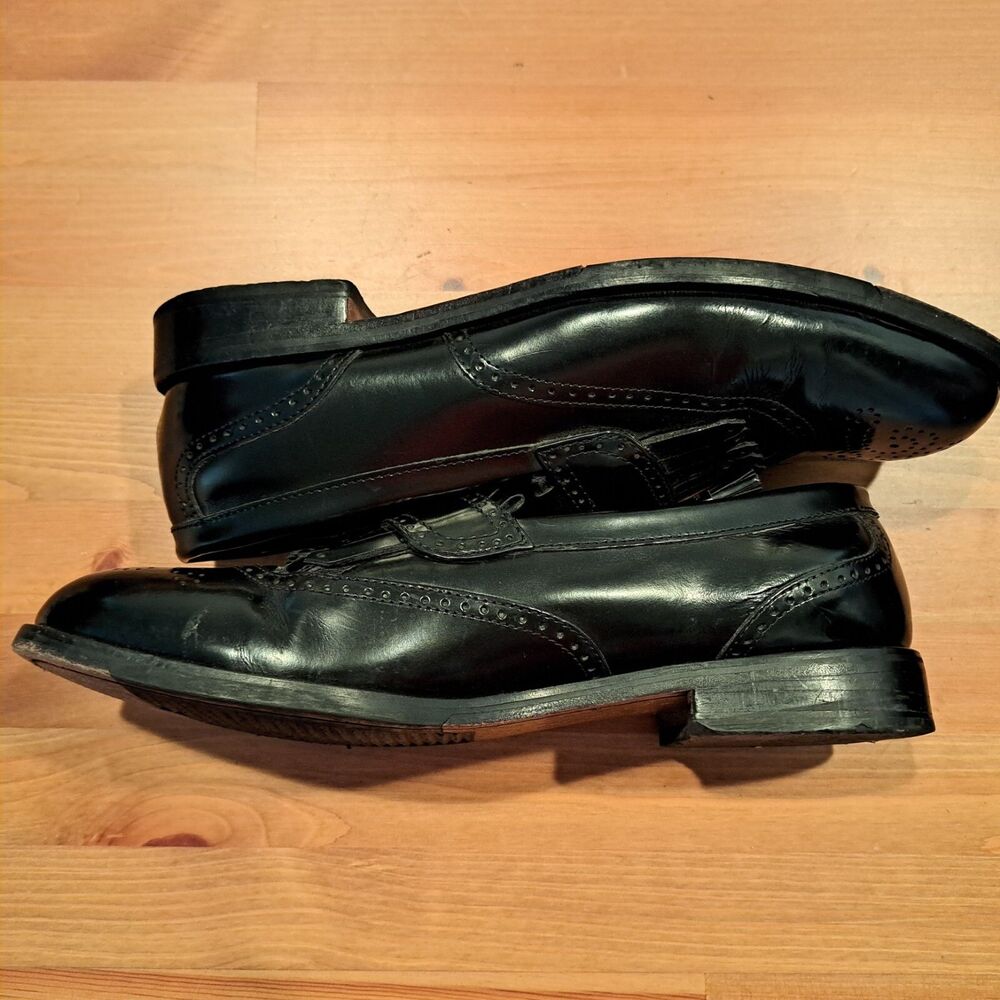 Nunn Bush Dressflex Mens Black Leather Loafers Tassel Shoes Size 11W 83525-01 - Picture 3 of 7